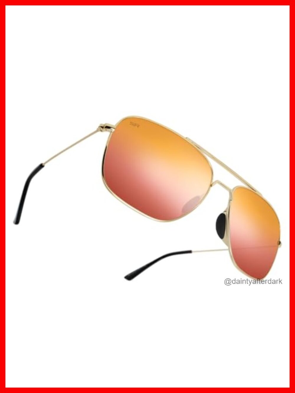 Polarized Stainless Steel Sunglasses UV Protection Square Full Frame